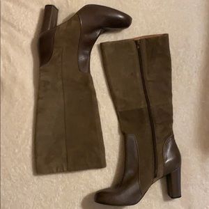 COPY - Clark Milk Chocolate Leather/Suede Tall Boot
